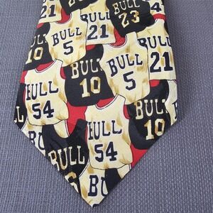Duomo Milano  Silk Bulls Jersey Print Necktie 56"x4"